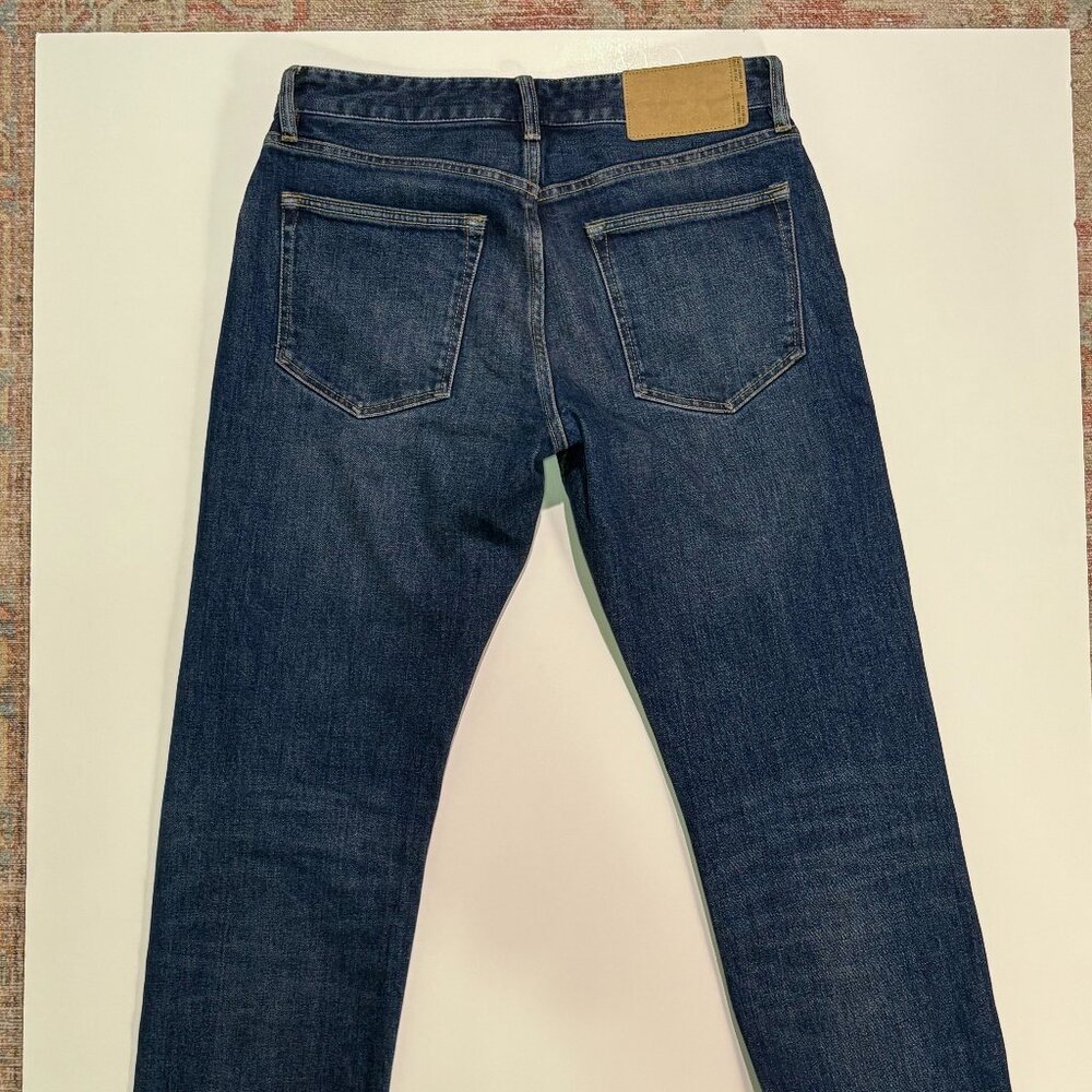 BUCK MASON Ford Standard Denim Blue Jeans 29x26.5 HEM 12102 Button Fly 14oz MENS